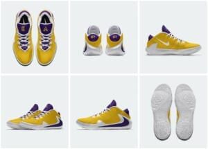 Official images of Zoom Greek Freak 1 that were designed by Los Angeles Lakers forward Kostas  Antetokounmpo for Opening Night of the 2019-20 NBA season