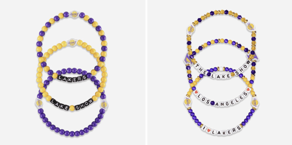 Los Angeles Lakers friendship bracelets, FOCO