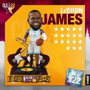 LeBron James bobblehead, FOCO, 2022 NBA All-Star Game LeBron James bobblehead, FOCO, 2022 NBA All-Star Game