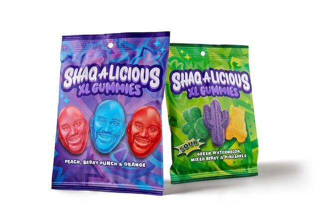 Shaquille O'Neal Lakers legend Shaquille O'Neal's Shaq-A-Licious XL Gummies, launched in partnership with The Hershey Company