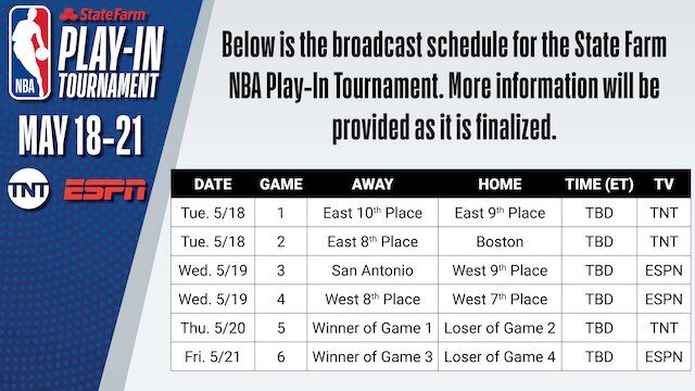Play In Tournament Schedule