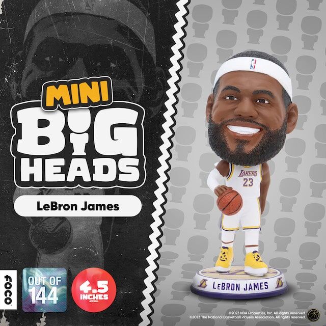 LeBron James mini bobblehead, bighead, FOCO
