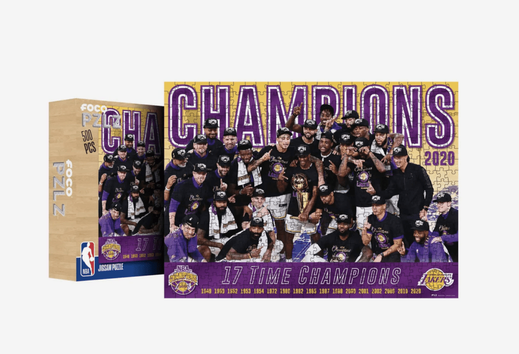 Lakers 2020 NBA champions puzzle, FOCO